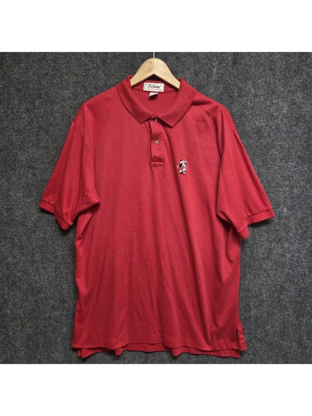 Titleist Corbin Polo Shirt Mens XXL Disney Mickey Red Golf Rare Vintage USA